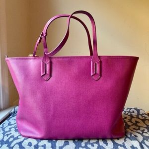 PINK Ralph Lauren Leather Tote Bag
